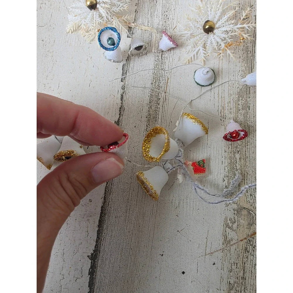 Vintage mini bell mercury glass ornament tree accessory